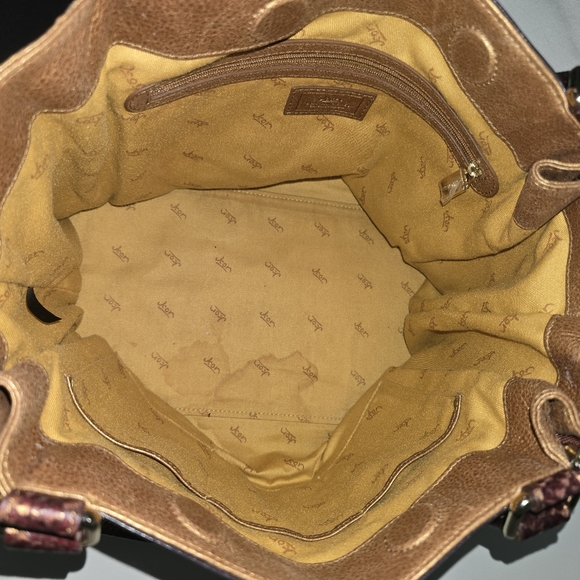 RARE FIND ♥︎ David Delamore • Mermaid on the Moon • Art Leather Tote Purse - Picture 13 of 17